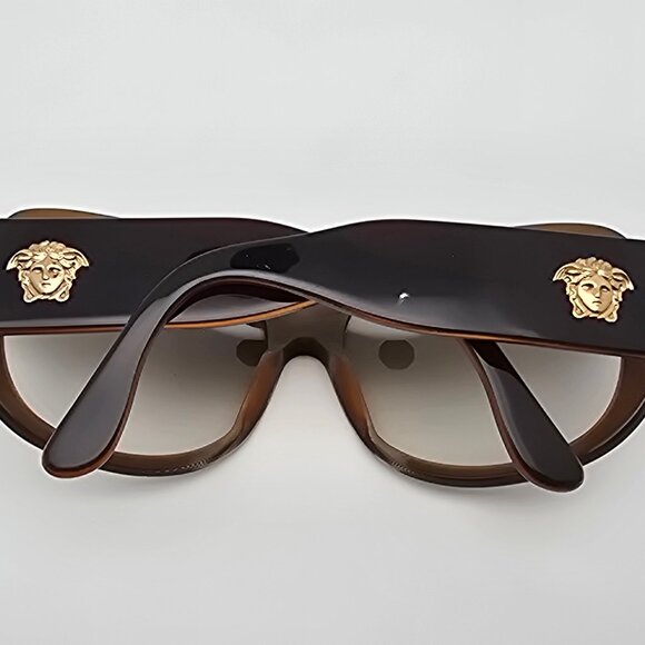 Versace Mod 4052 402/13 Brown Gold Frame Brown Lens Oversized Sunglasses 61mm main image 4